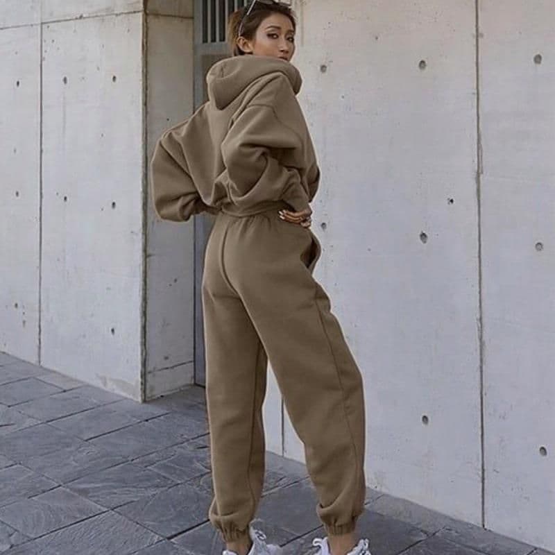 image-New Style Autumn And Winter Women's New Casual Hoodie Coat Sports Suit
