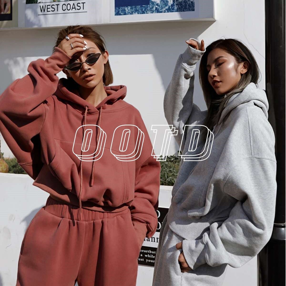 image-New Style Autumn And Winter Women's New Casual Hoodie Coat Sports Suit