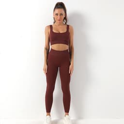 image-2pcs Thread Yoga Suit Seamless Bra And Butt Lifting High Waist Leggings Set For Women Sports Fitness Yoga Pants Sportswear Outfits Clothing