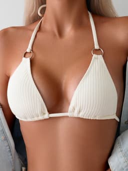 image-Sexy Bikini Set Summer Side Tie Thong Bandage Style Swimsuit Womens Clothing