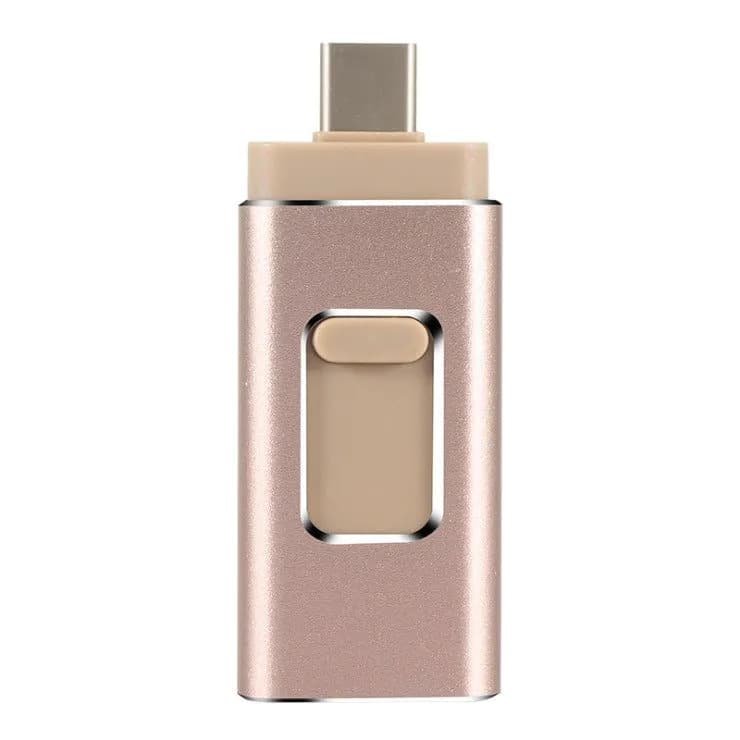 image-Compatible with Apple , Mobile Phone U Disk Dual-Use Four-In-One Otg Metal U Disk