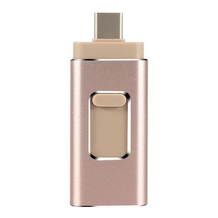 image-Compatible with Apple , Mobile Phone U Disk Dual-Use Four-In-One Otg Metal U Disk