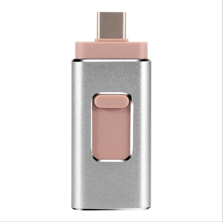 image-Compatible with Apple , Mobile Phone U Disk Dual-Use Four-In-One Otg Metal U Disk