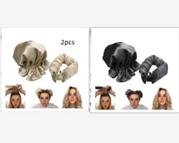 image-New Heatless Curl Stick With Cloth Cover Cute Ball Head Hair Curler Headband Hair Rollers Wave Form Curling Rod Hair Style Tools Gadgets