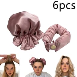 image-New Heatless Curl Stick With Cloth Cover Cute Ball Head Hair Curler Headband Hair Rollers Wave Form Curling Rod Hair Style Tools Gadgets
