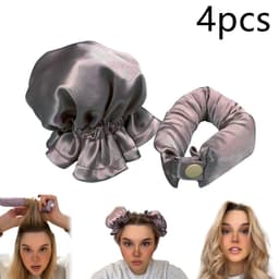 image-New Heatless Curl Stick With Cloth Cover Cute Ball Head Hair Curler Headband Hair Rollers Wave Form Curling Rod Hair Style Tools Gadgets