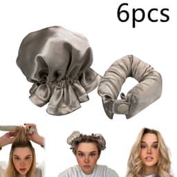 image-New Heatless Curl Stick With Cloth Cover Cute Ball Head Hair Curler Headband Hair Rollers Wave Form Curling Rod Hair Style Tools Gadgets