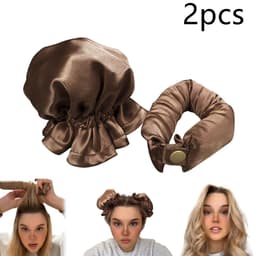 image-New Heatless Curl Stick With Cloth Cover Cute Ball Head Hair Curler Headband Hair Rollers Wave Form Curling Rod Hair Style Tools Gadgets