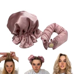 image-New Heatless Curl Stick With Cloth Cover Cute Ball Head Hair Curler Headband Hair Rollers Wave Form Curling Rod Hair Style Tools Gadgets