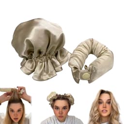 image-New Heatless Curl Stick With Cloth Cover Cute Ball Head Hair Curler Headband Hair Rollers Wave Form Curling Rod Hair Style Tools Gadgets