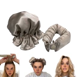 image-New Heatless Curl Stick With Cloth Cover Cute Ball Head Hair Curler Headband Hair Rollers Wave Form Curling Rod Hair Style Tools Gadgets