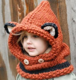 image-Children's wool knit hat hand-knitted warm earmuffs cape caps for men and women