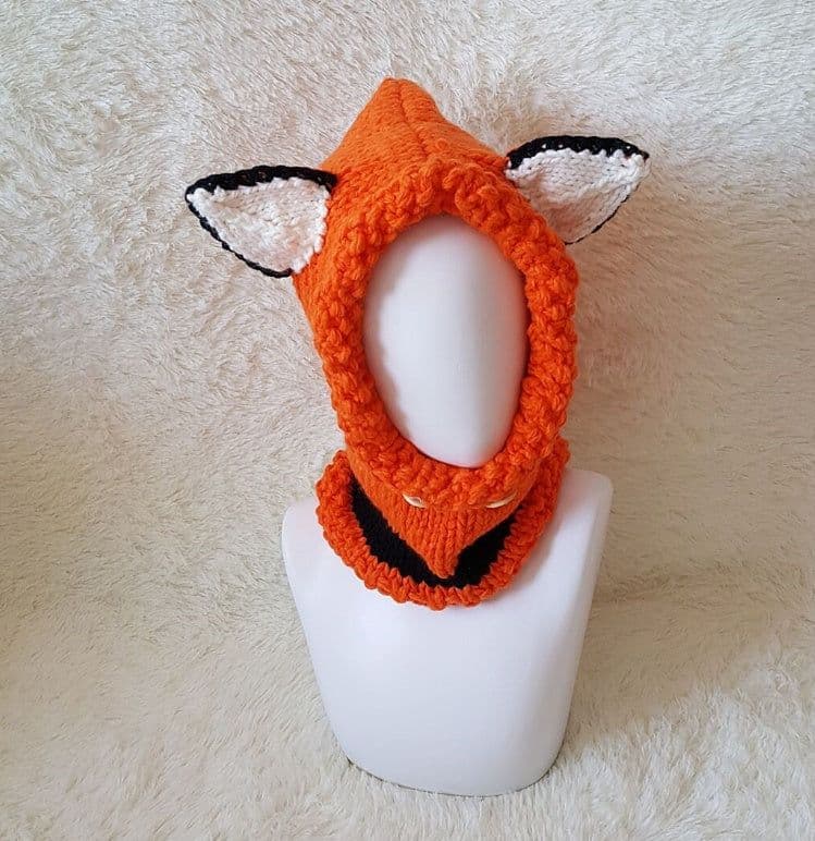 image-Children's wool knit hat hand-knitted warm earmuffs cape caps for men and women