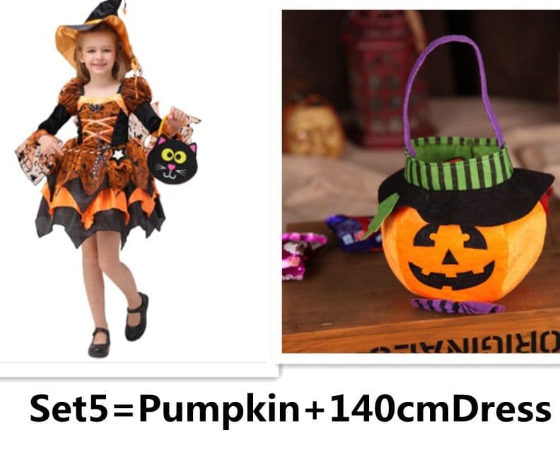 image-Halloween Children Costume Cosplay Witch Princess Dress