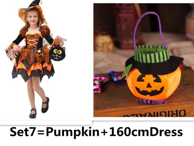 image-Halloween Children Costume Cosplay Witch Princess Dress