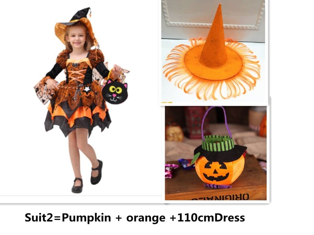 image-Halloween Children Costume Cosplay Witch Princess Dress