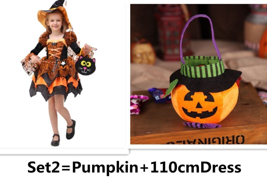 image-Halloween Children Costume Cosplay Witch Princess Dress