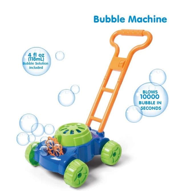 image-Plastic Hand Push Bubble Machine Electric Blowing Bubble Parent-child Outdoor Children's Tank Car Toy Summer