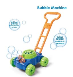 image-Plastic Hand Push Bubble Machine Electric Blowing Bubble Parent-child Outdoor Children's Tank Car Toy Summer