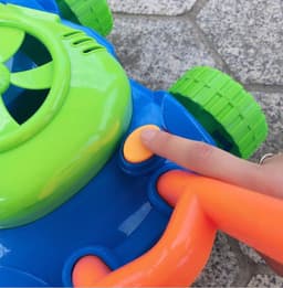 image-Plastic Hand Push Bubble Machine Electric Blowing Bubble Parent-child Outdoor Children's Tank Car Toy Summer