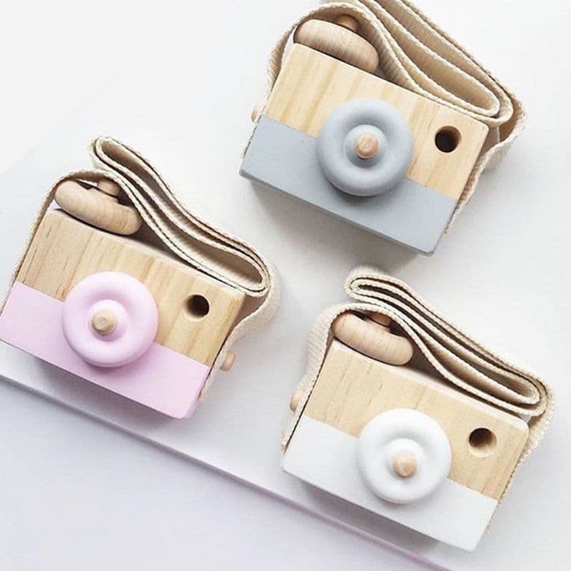 image-Cute Wooden Toys Camera Baby Kids