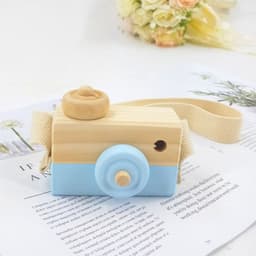 image-Cute Wooden Camera Toys Baby Kid Hanging Photography Prop Decoration Educational Outdoor Activity Toy Children's Day Happy Gift
