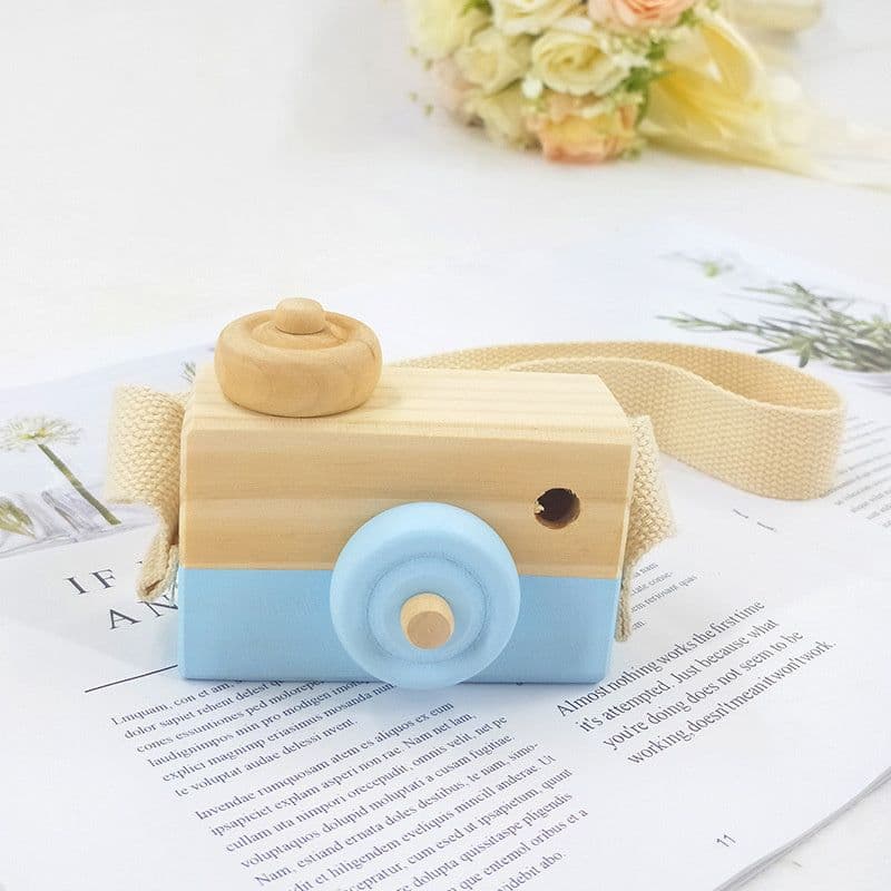 image-Cute Wooden Camera Toys Baby Kid Hanging Photography Prop Decoration Educational Outdoor Activity Toy Children's Day Happy Gift