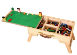 image-Block compatible Storage Play Table folding Custom Made Wooden Chalkboard Kids Children