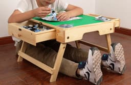 image-Block compatible Storage Play Table folding Custom Made Wooden Chalkboard Kids Children