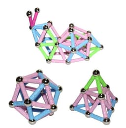 image-Large Magnet Toy Sticks & Metal Balls Magnetic Building Blocks Construction Toys For Baby Designer Educational Toy For Children