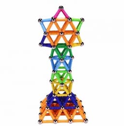 image-Large Magnet Toy Sticks & Metal Balls Magnetic Building Blocks Construction Toys For Baby Designer Educational Toy For Children