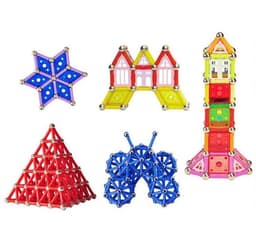 image-Large Magnet Toy Sticks & Metal Balls Magnetic Building Blocks Construction Toys For Baby Designer Educational Toy For Children