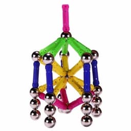 image-Large Magnet Toy Sticks & Metal Balls Magnetic Building Blocks Construction Toys For Baby Designer Educational Toy For Children