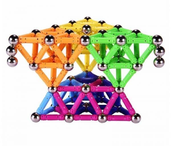 image-Large Magnet Toy Sticks & Metal Balls Magnetic Building Blocks Construction Toys For Baby Designer Educational Toy For Children
