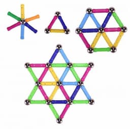 image-Large Magnet Toy Sticks & Metal Balls Magnetic Building Blocks Construction Toys For Baby Designer Educational Toy For Children