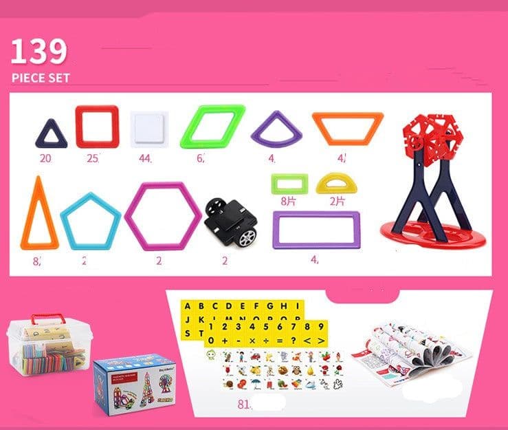 image-Magnetic piece building blocks change pulling magnetic piece children early education educational toy set magnetic piece