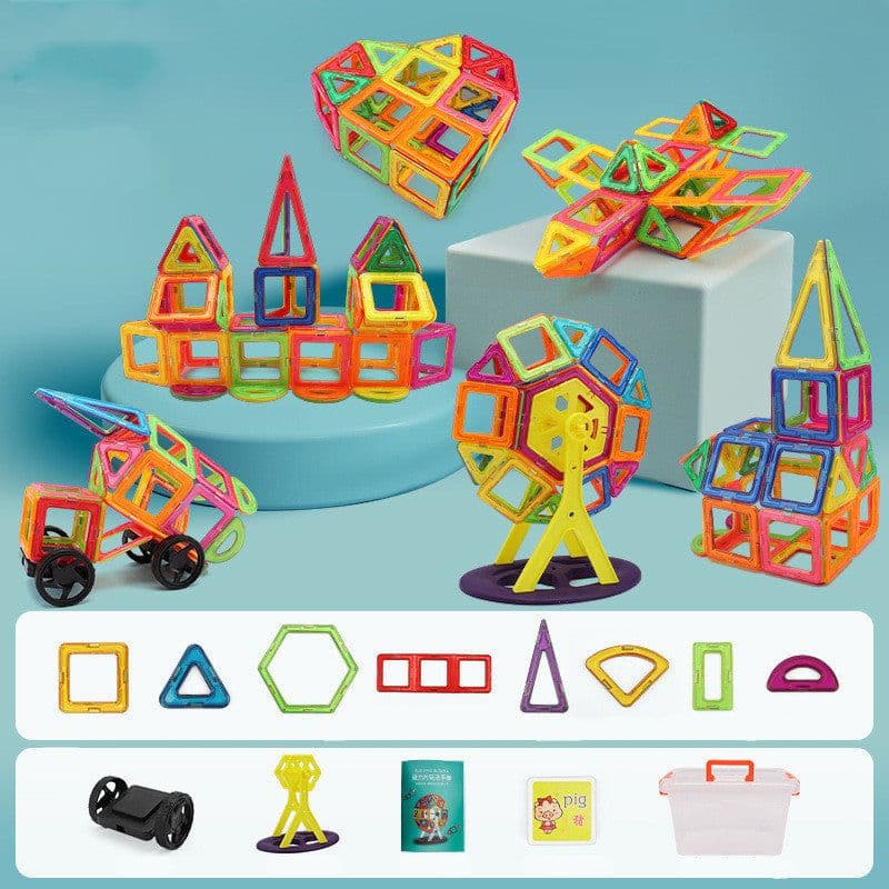 image-Magnetic piece building blocks change pulling magnetic piece children early education educational toy set magnetic piece