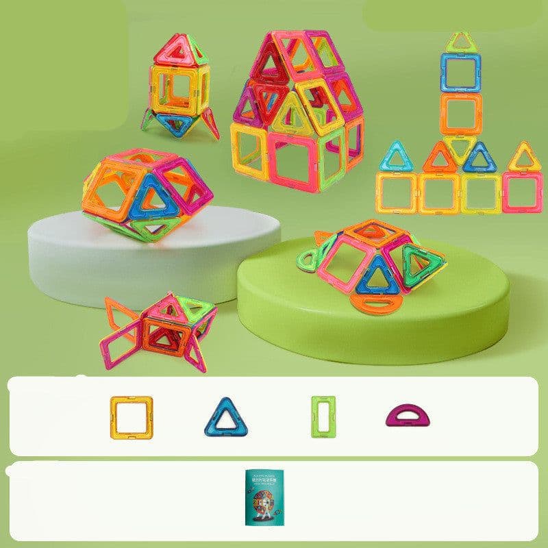 image-Magnetic piece building blocks change pulling magnetic piece children early education educational toy set magnetic piece