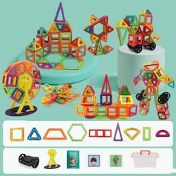 image-Magnetic piece building blocks change pulling magnetic piece children early education educational toy set magnetic piece