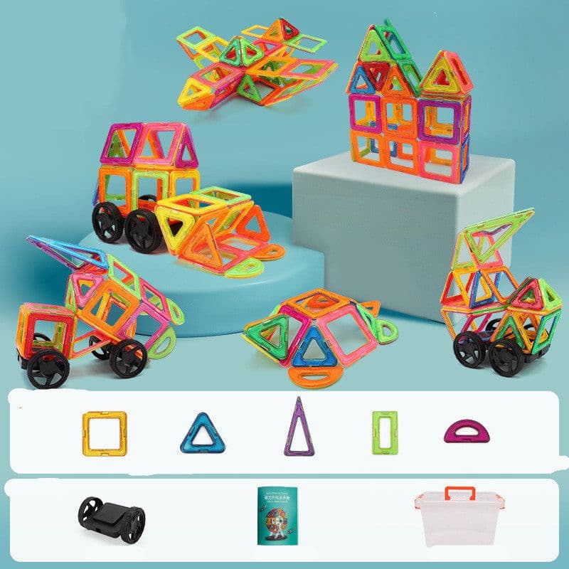 image-Magnetic piece building blocks change pulling magnetic piece children early education educational toy set magnetic piece