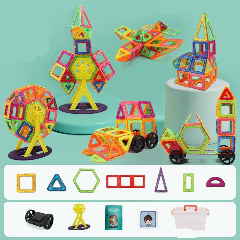 image-Magnetic piece building blocks change pulling magnetic piece children early education educational toy set magnetic piece