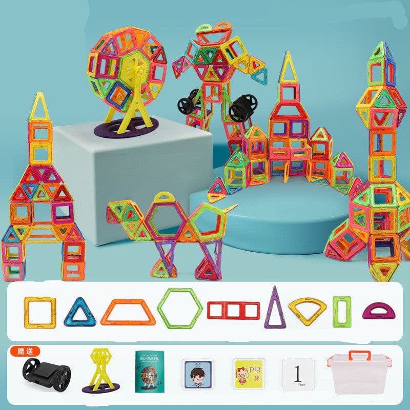 image-Magnetic piece building blocks change pulling magnetic piece children early education educational toy set magnetic piece