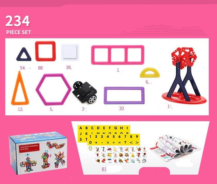 image-Magnetic piece building blocks change pulling magnetic piece children early education educational toy set magnetic piece