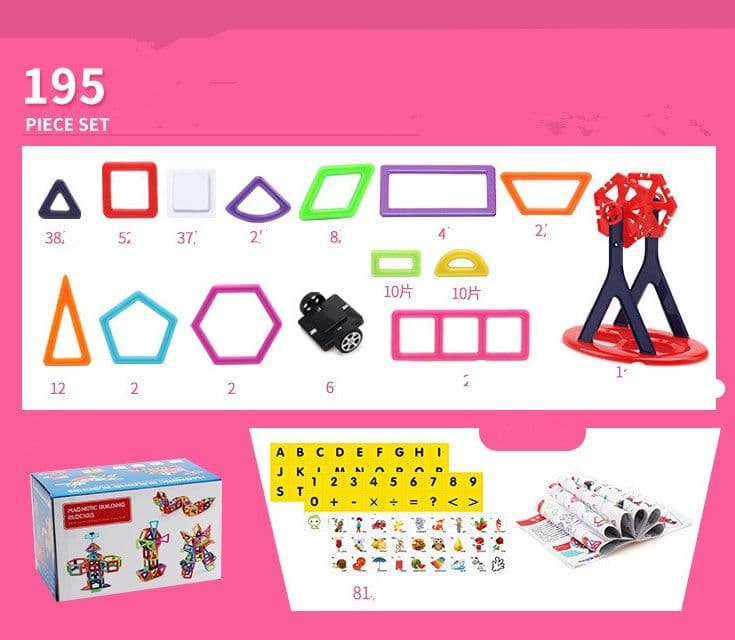 image-Magnetic piece building blocks change pulling magnetic piece children early education educational toy set magnetic piece