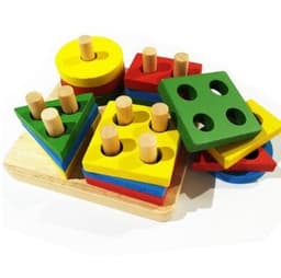 image-Baby Game Toys Wooden Puzzle Educational Toy Geometric shapes Game Toys Stick Baby Kid Children Intelligence Puzzle for Kid