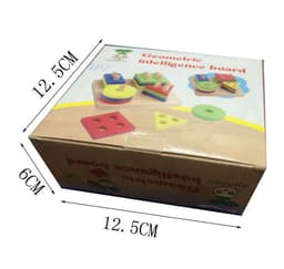 image-Baby Game Toys Wooden Puzzle Educational Toy Geometric shapes Game Toys Stick Baby Kid Children Intelligence Puzzle for Kid