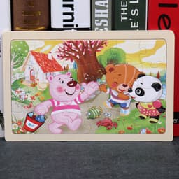 image-80PCS wooden educational toys educational development baby kids training toys children animal puzzle