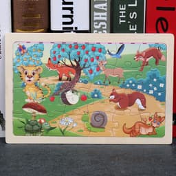 image-80PCS wooden educational toys educational development baby kids training toys children animal puzzle