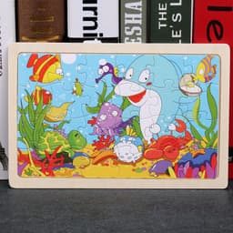 image-80PCS wooden educational toys educational development baby kids training toys children animal puzzle