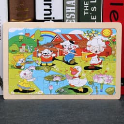image-80PCS wooden educational toys educational development baby kids training toys children animal puzzle